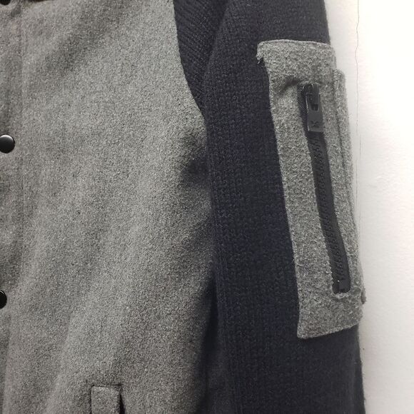 XRAY Jeans Varsity Jacket Mens Snap Button Up Fleece Colorblock Small Old School - Picture 10 of 15